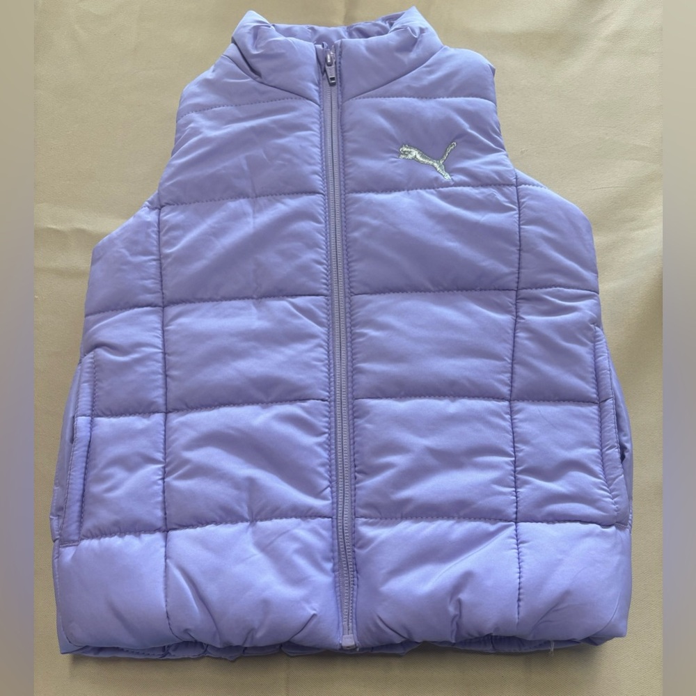 Puma Girl's XXS 3/4 Light Purple Puffer Vest